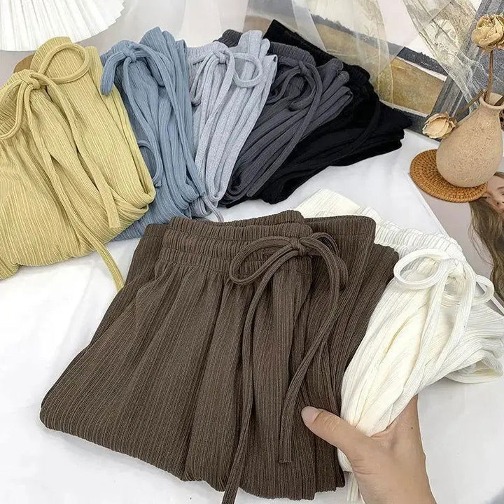 Allie | Women's Vertical Stripe Drawstring Trousers