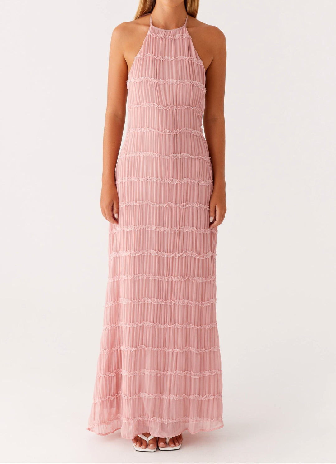 Selene | Women's Fitted Halter Maxi Dress