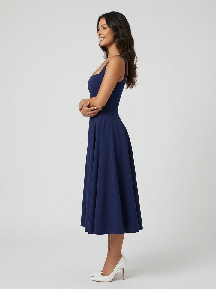 Brellmont | Women Navy Midi Dress