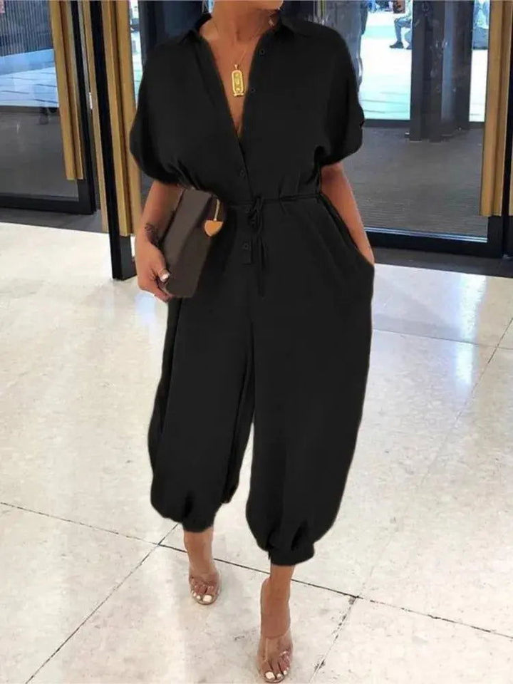 Olivia | Women's V-Neck Summer Jumpsuit