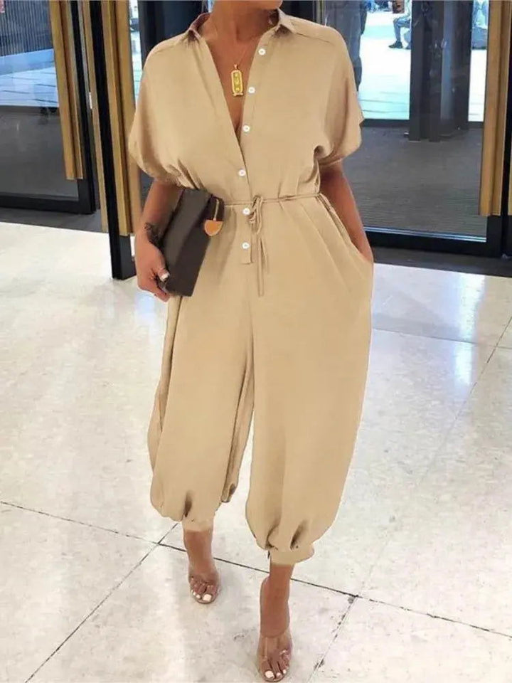 Olivia | Women's V-Neck Summer Jumpsuit