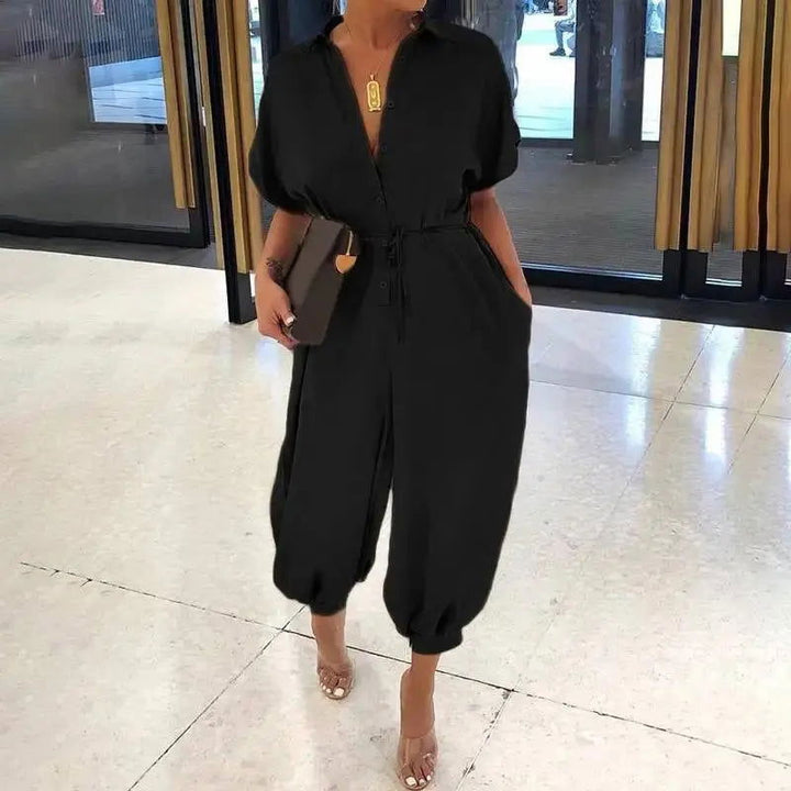 Olivia | Women's V-Neck Summer Jumpsuit