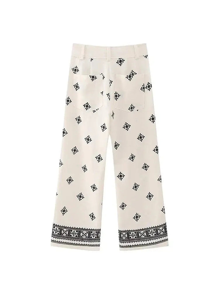 Vina | Women's Boho Wide-Leg Trousers
