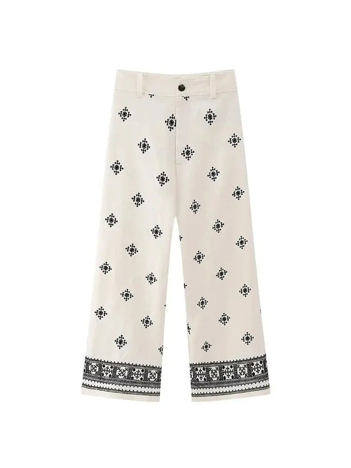 Vina | Women's Boho Wide-Leg Trousers