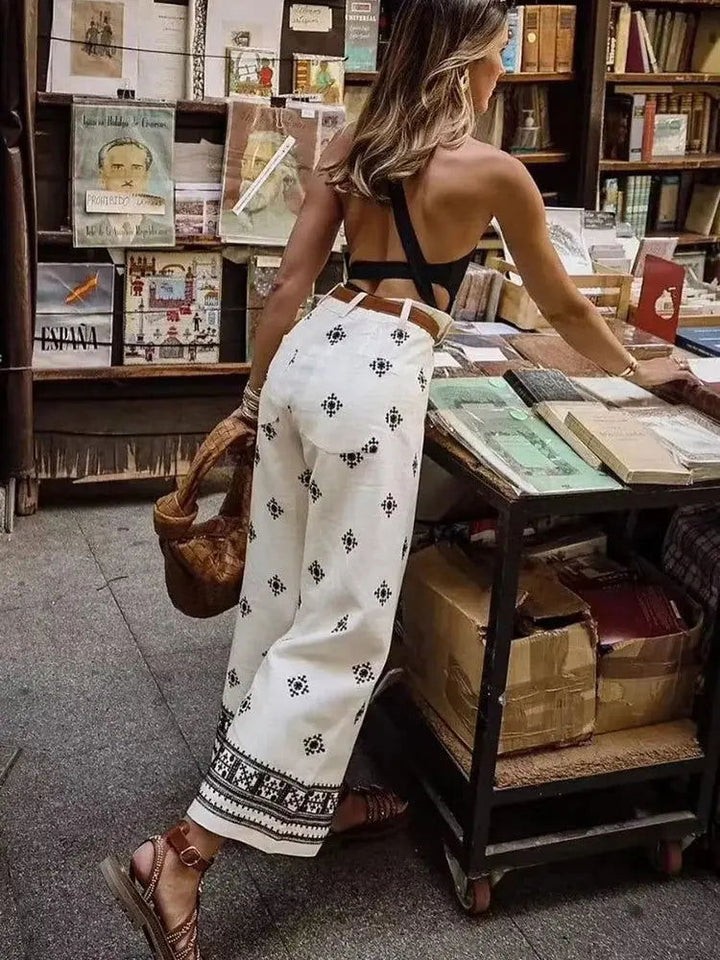 Vina | Women's Boho Wide-Leg Trousers