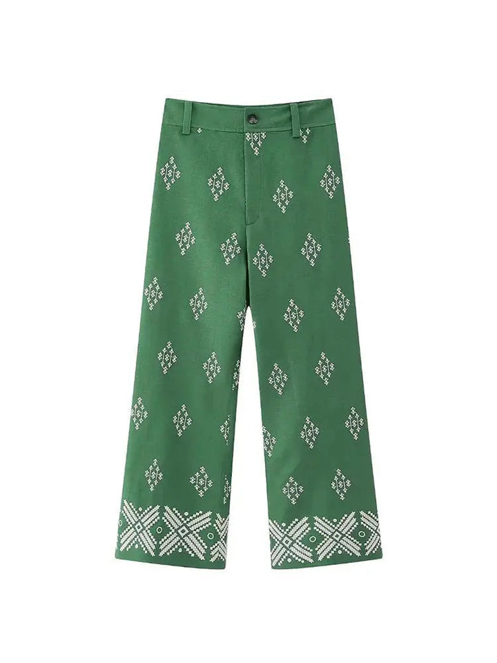 Vina | Women's Boho Wide-Leg Trousers