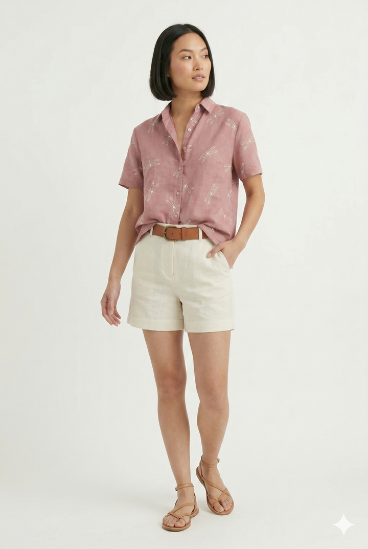 Aria | Women's Summer Printed Button Shirt