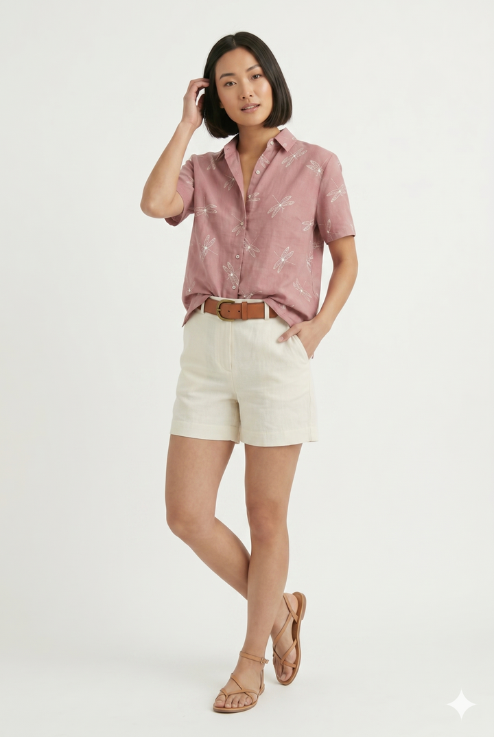 Aria | Women's Summer Printed Button Shirt