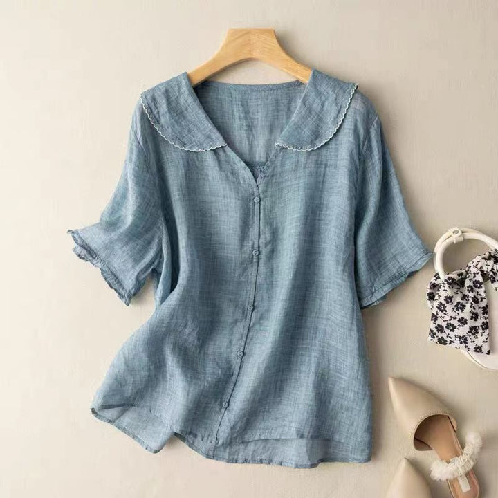 Kristi | Women Vintage Button-Detail Blouse