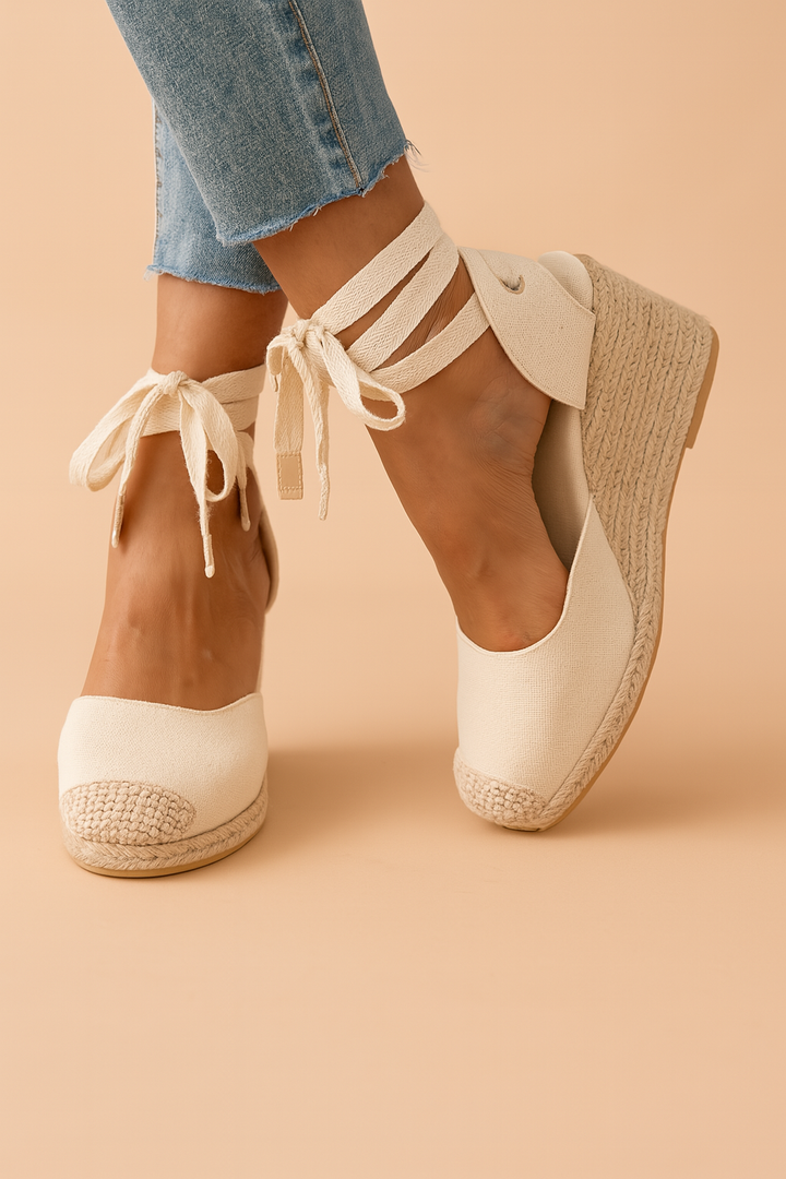 Kate | Women Tie-Up Wedge Sandals