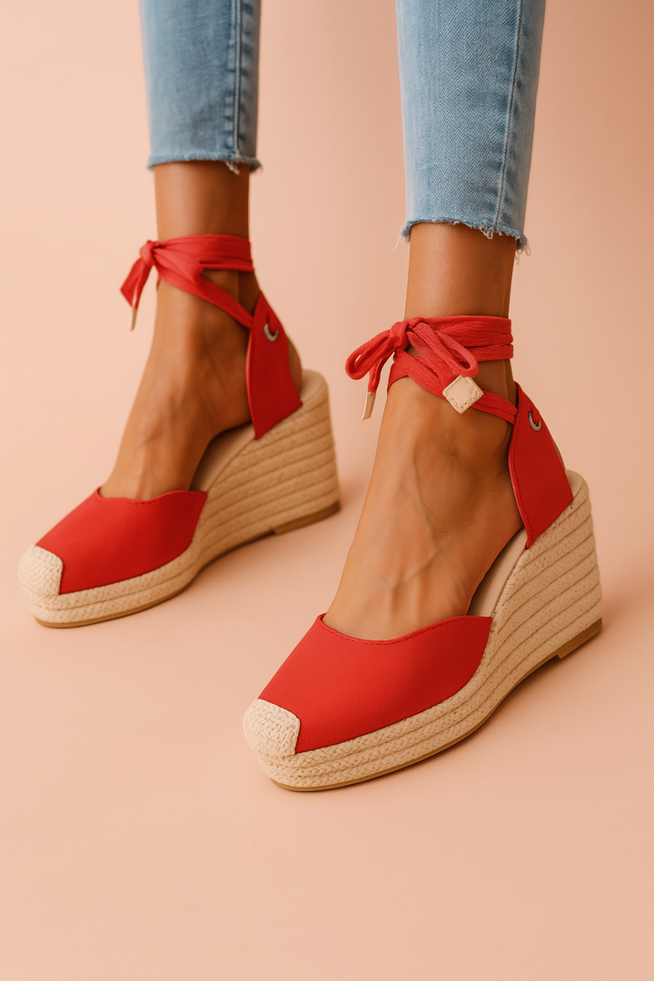 Kate | Women Tie-Up Wedge Sandals