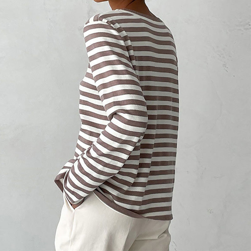Dana | Women Striped Elegant Summer T-Shirt
