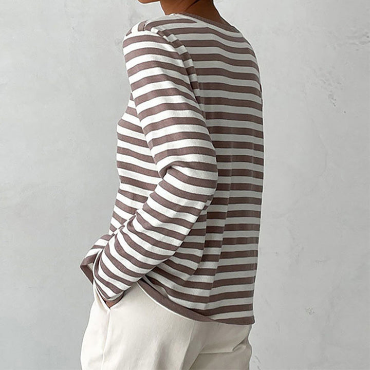 Dana | Women Striped Elegant Summer T-Shirt