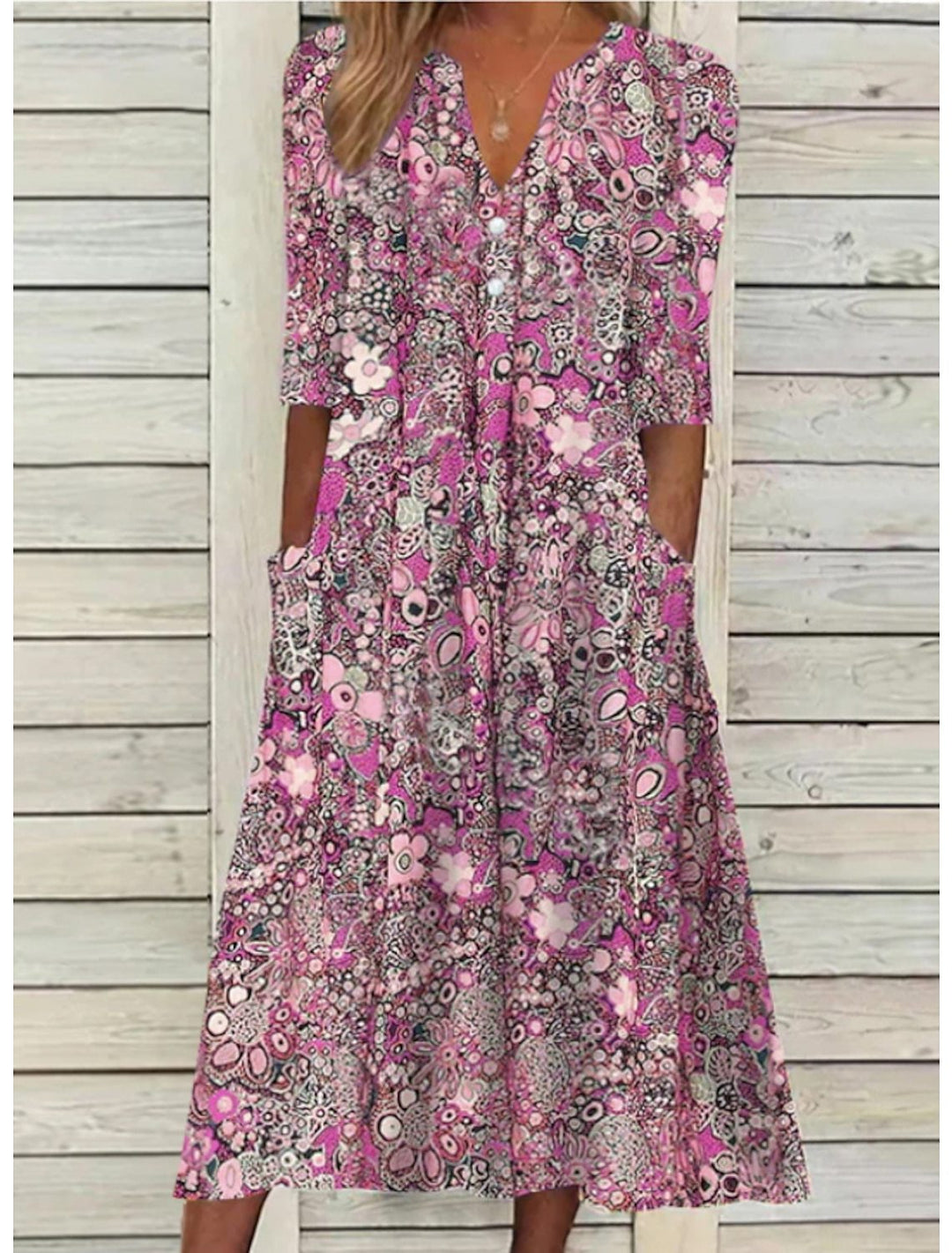 Priya | Women's Floral Print Midi Dress