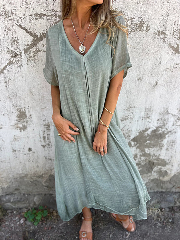 Amy | Women Loose V-Neck Dress