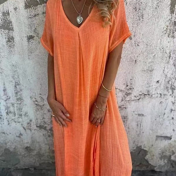 Amy | Women Loose V-Neck Dress