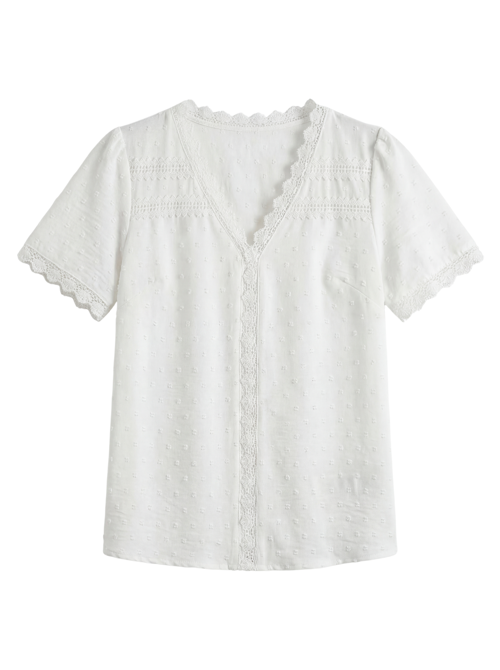 Lennox | Women's Lace-Trim V-Neck Top
