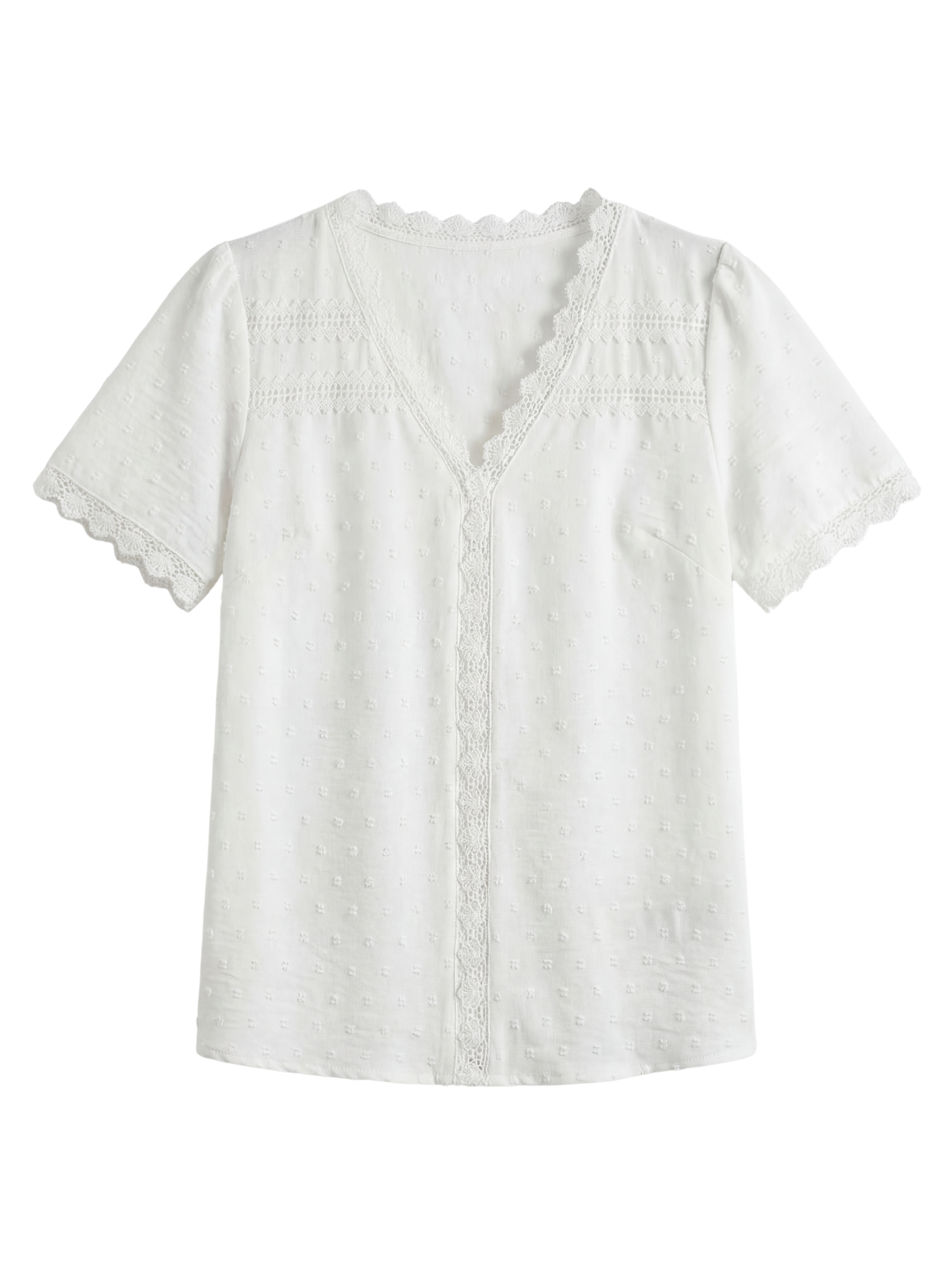 Lennox | Women's Lace-Trim V-Neck Top