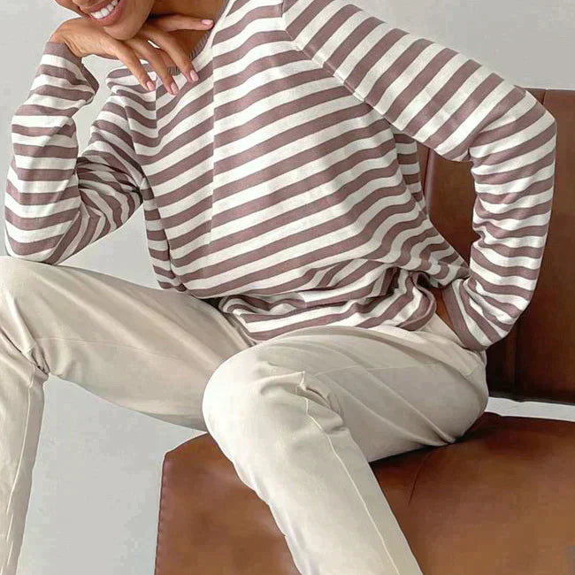 Dana | Women Striped Elegant Summer T-Shirt