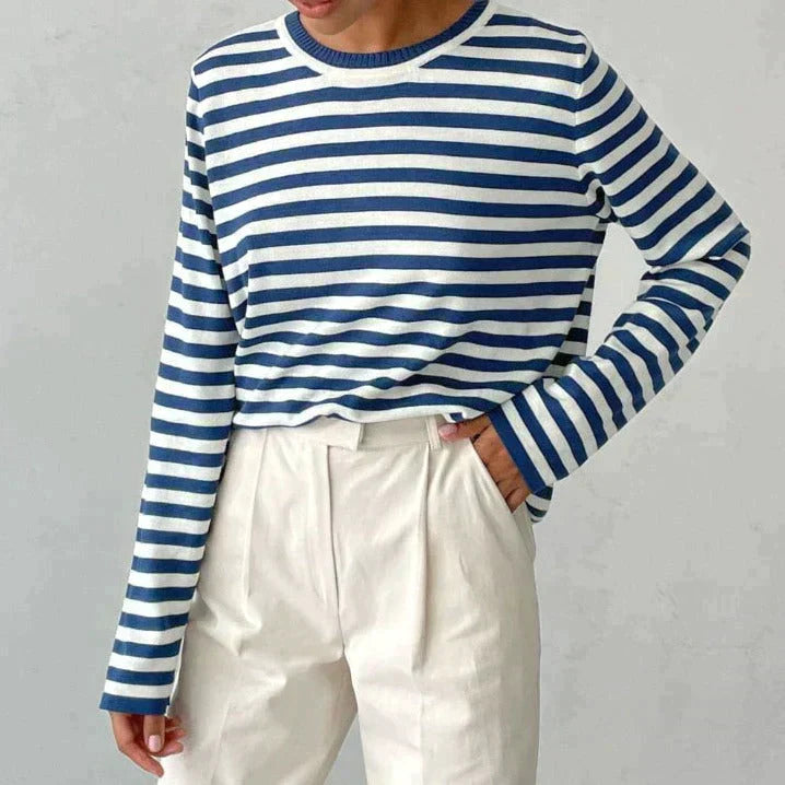 Dana | Women Striped Elegant Summer T-Shirt