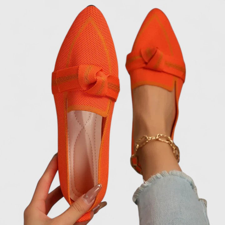Sutton | Women's Pointed Slip-On Bow Flat Shoes