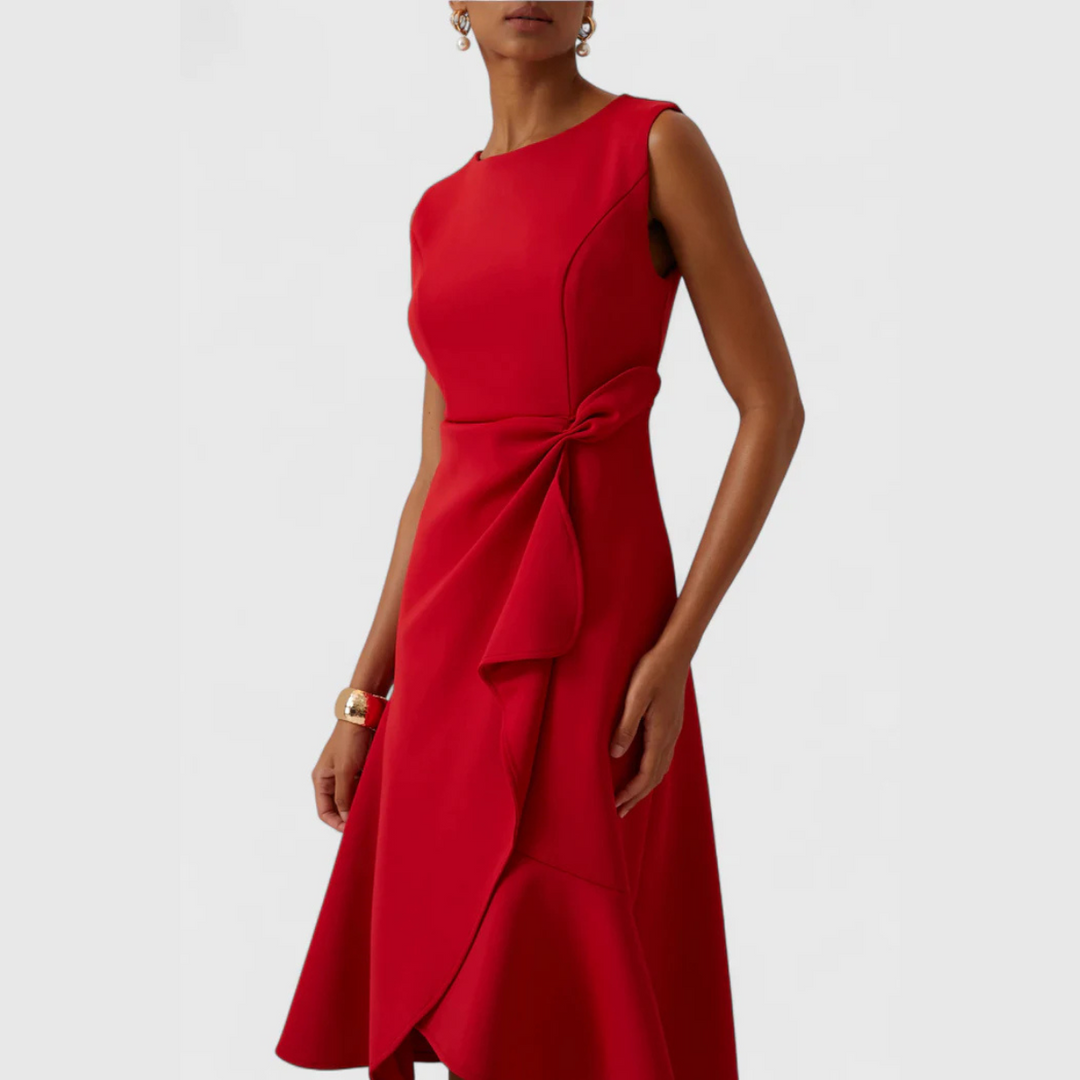 Sheila | Women Draped Asymmetric Midi Dress