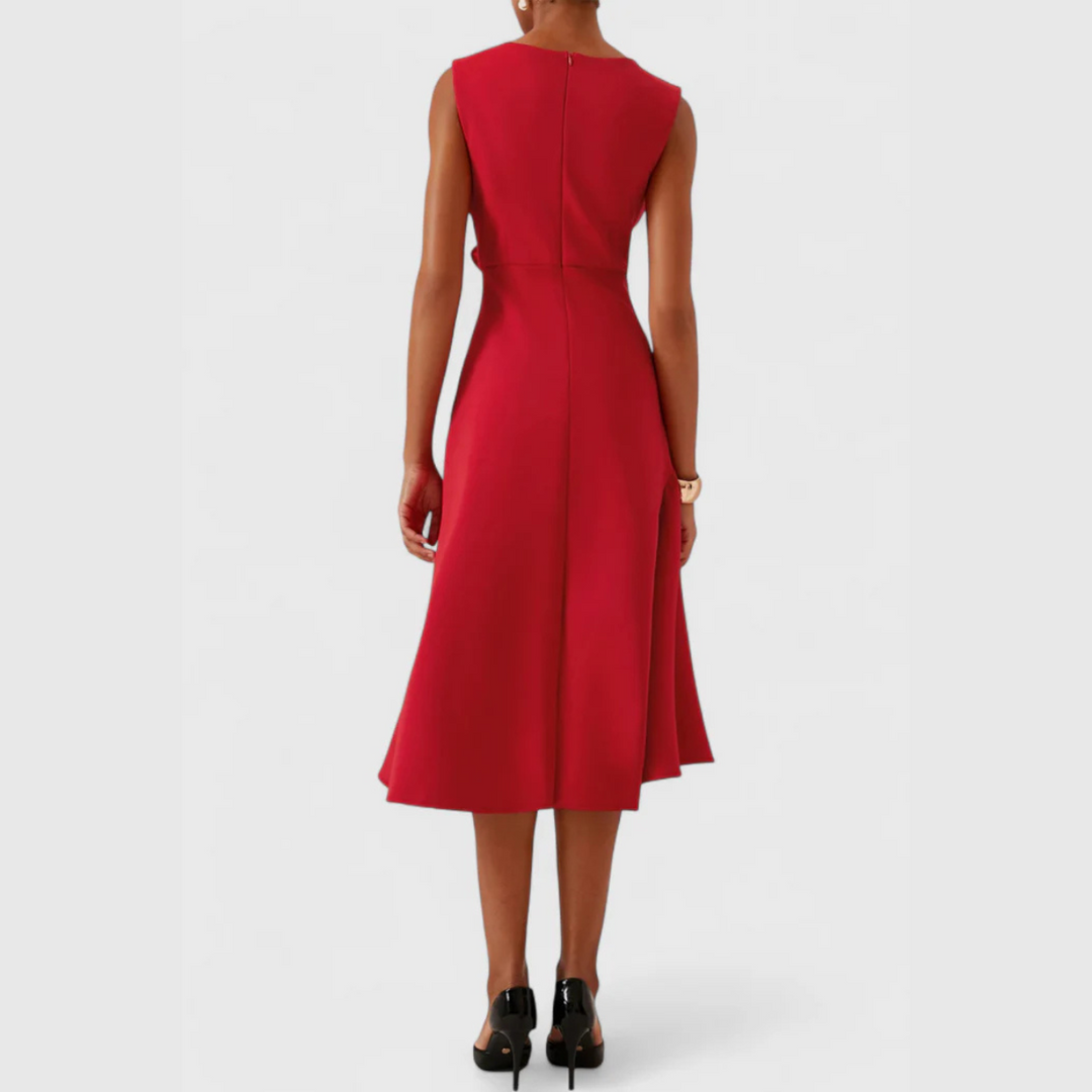 Sheila | Women Draped Asymmetric Midi Dress