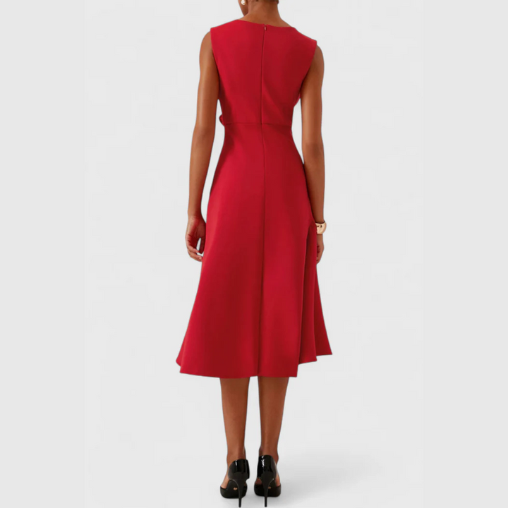 Sheila | Women Draped Asymmetric Midi Dress