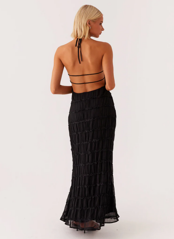 Selene | Women's Fitted Halter Maxi Dress