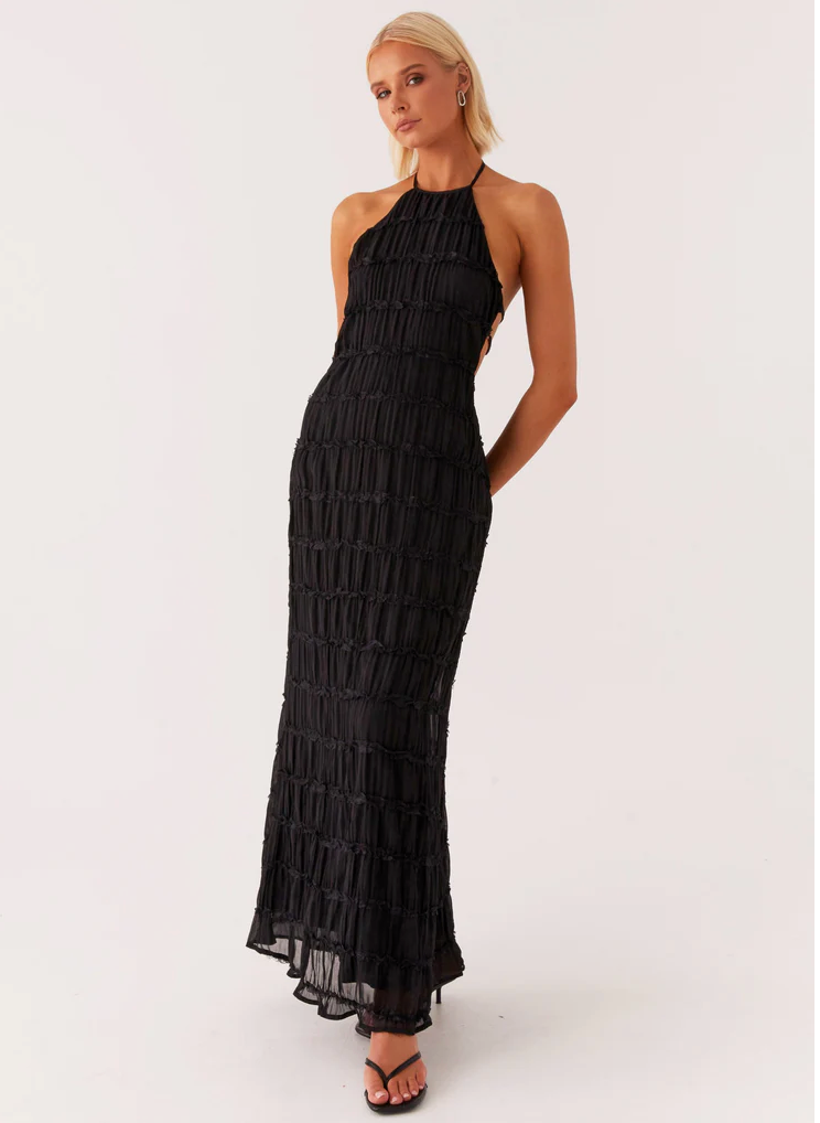 Selene | Women's Fitted Halter Maxi Dress