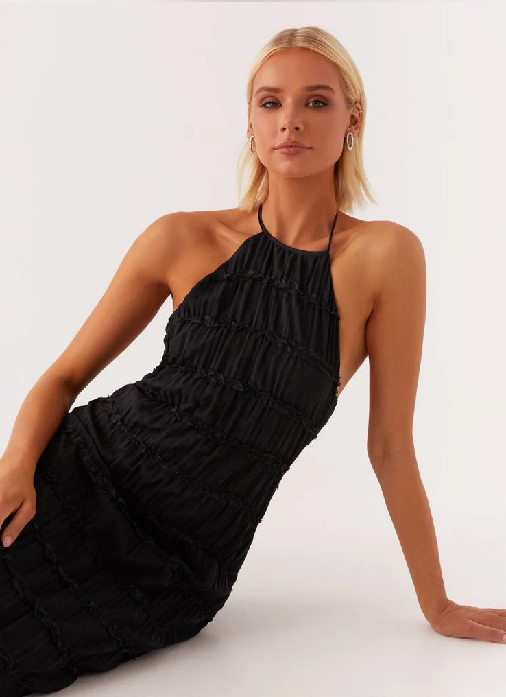 Selene | Women's Fitted Halter Maxi Dress