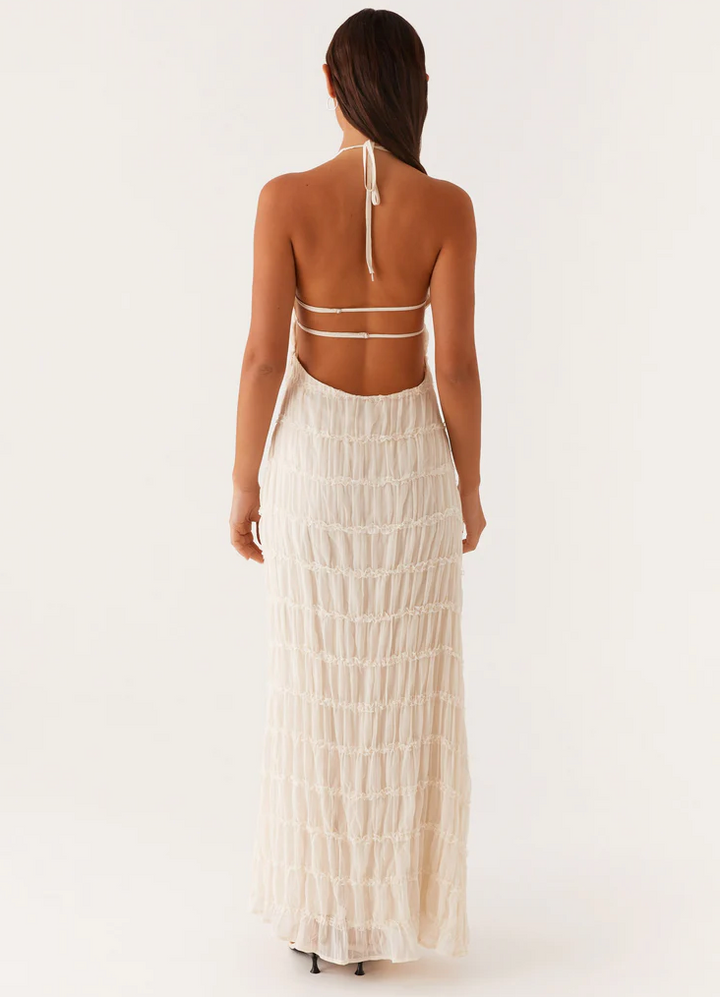 Selene | Women's Fitted Halter Maxi Dress
