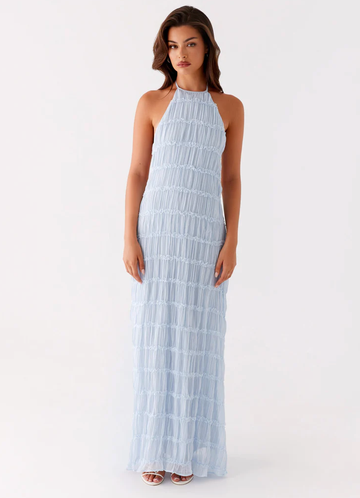 Selene | Women's Fitted Halter Maxi Dress