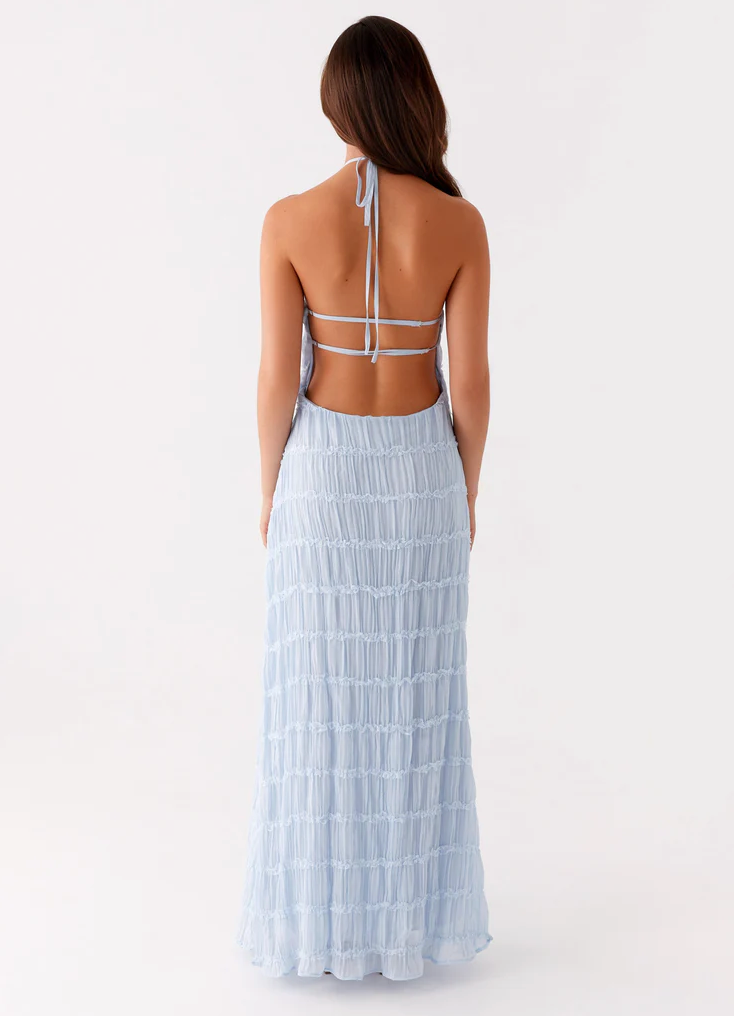 Selene | Women's Fitted Halter Maxi Dress