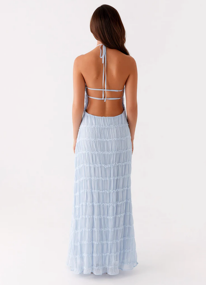 Selene | Women's Fitted Halter Maxi Dress