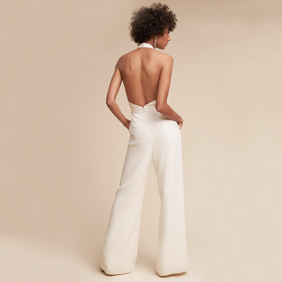Fiona | Women's Halter Neck Wide-Leg Jumpsuit