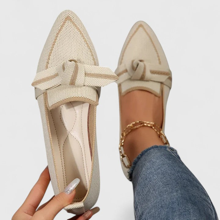 Sutton | Women's Pointed Slip-On Bow Flat Shoes