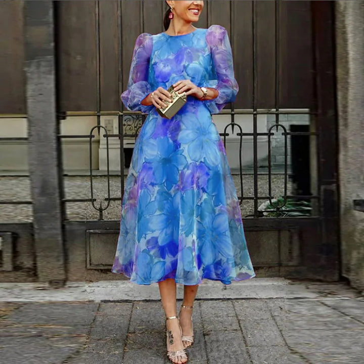 Marlowe | Women's Elegant Floral Print Midi Dress