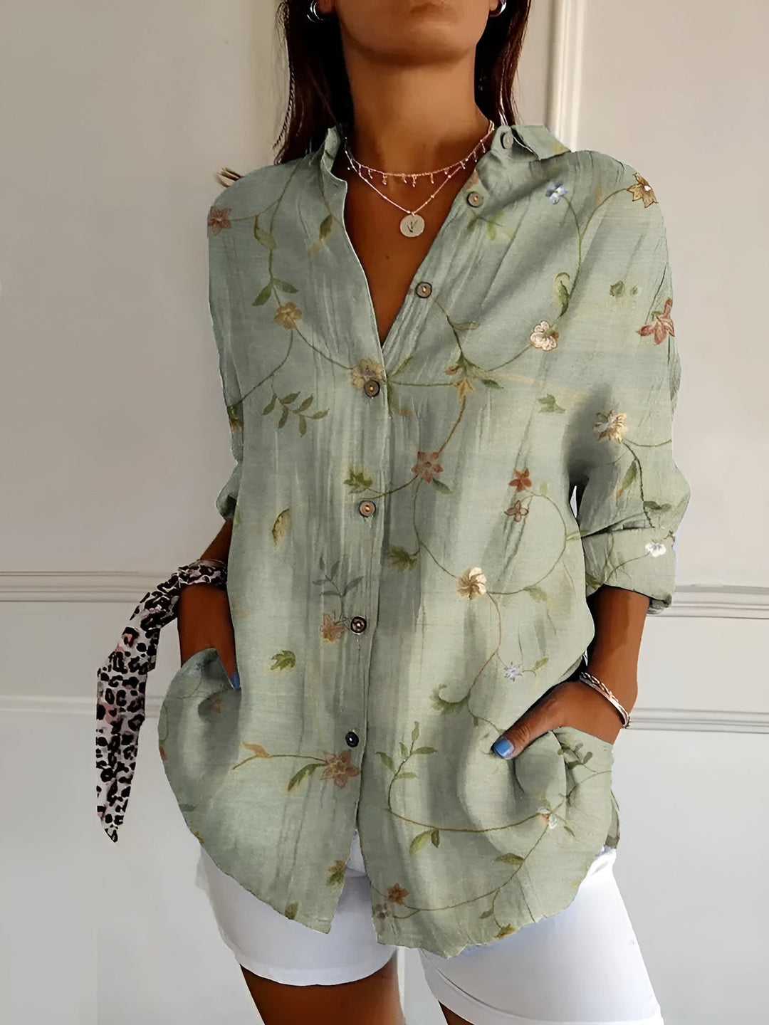 Lena | Women's Long-Sleeve Button-Down Shirt