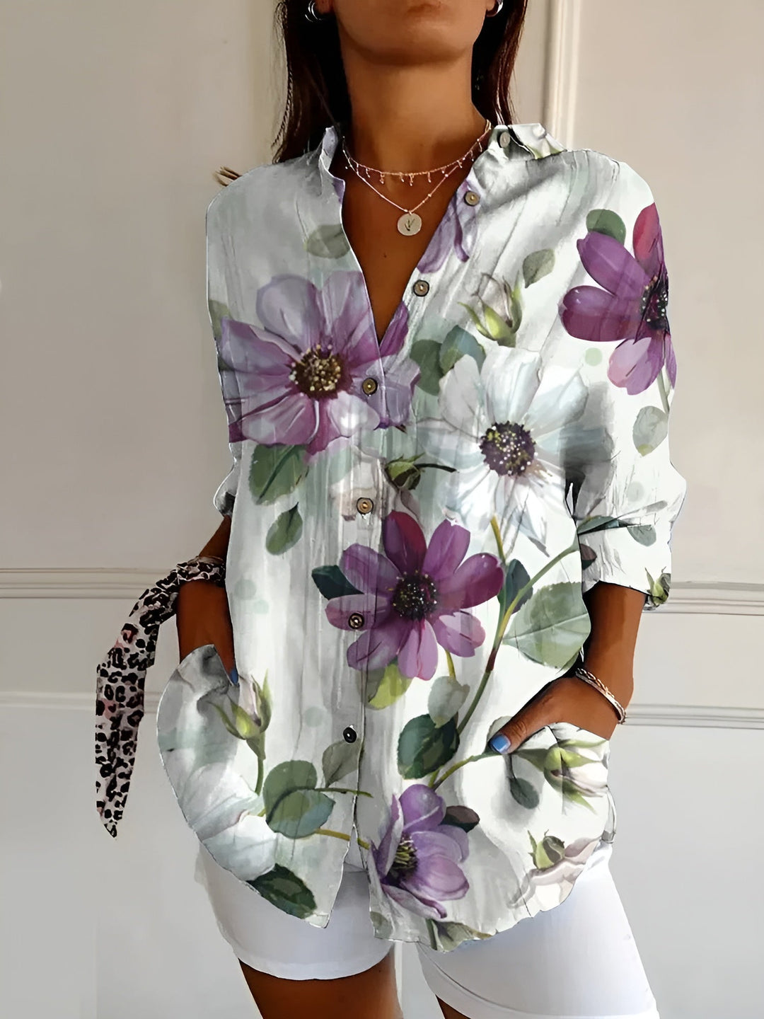 Lena | Women's Long-Sleeve Button-Down Shirt