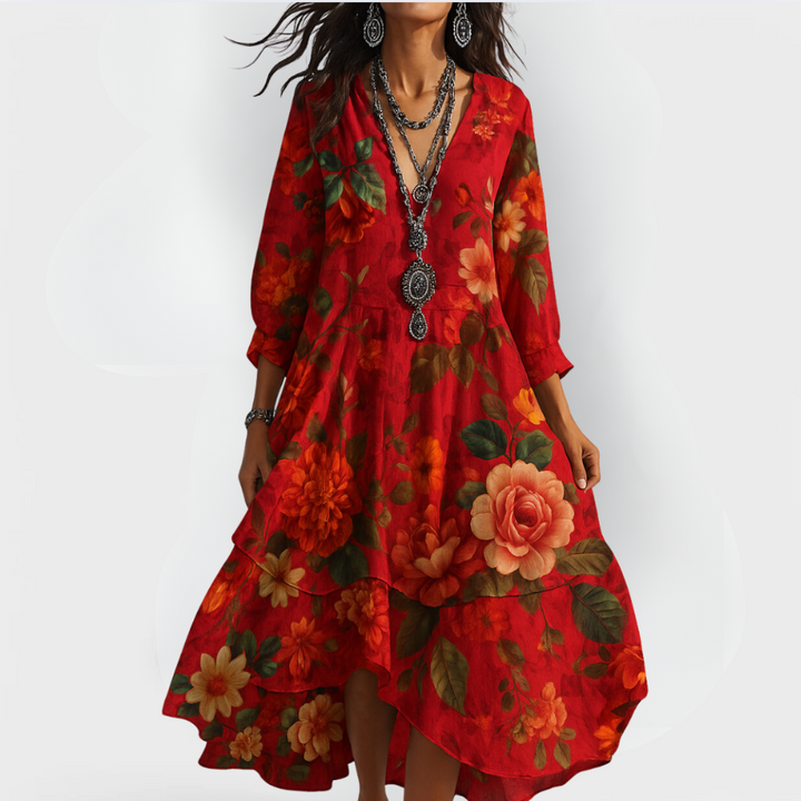 Isabella | Women Boho Floral Maxi Dress