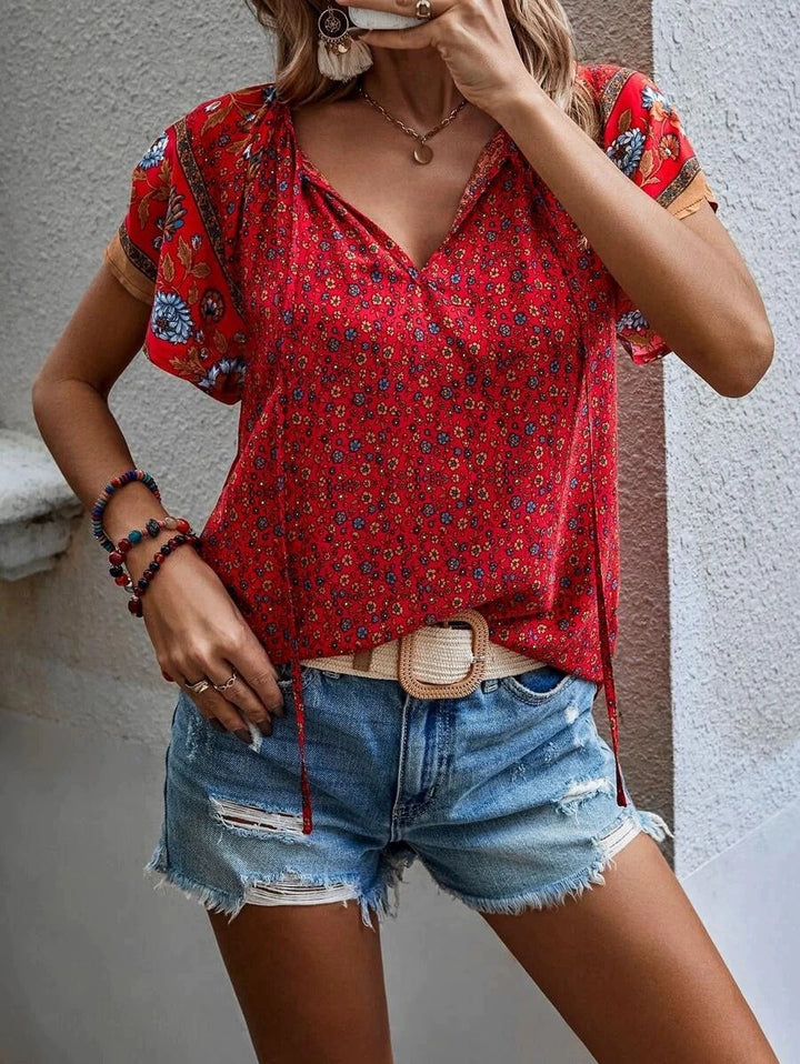 Audrey | Women’s Floral V-Neck Casual Top