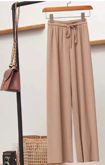 Allie | Women's Vertical Stripe Drawstring Trousers