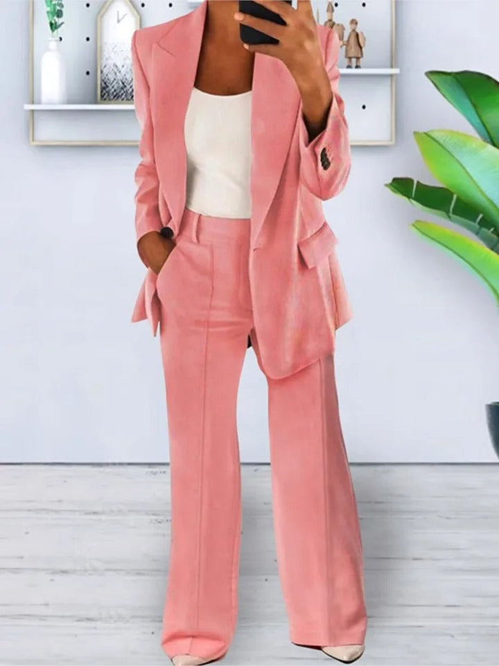 Aurelia | Women's Elegant Blazer & Wide-Leg Pants Set