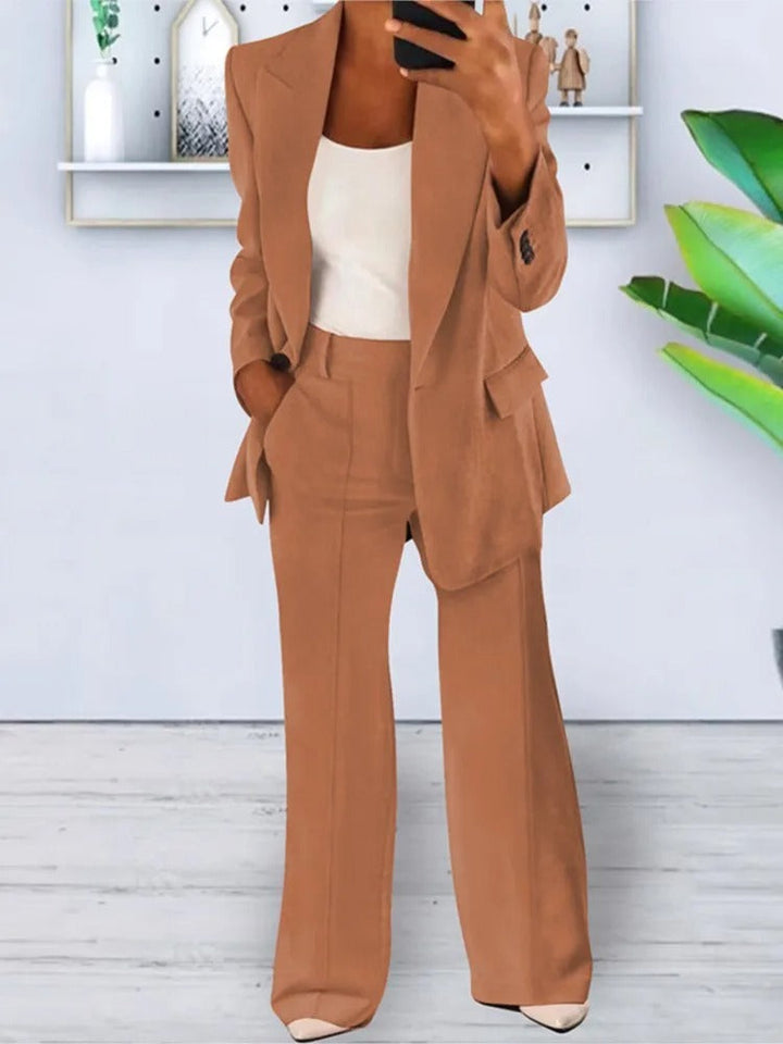 Aurelia | Women's Elegant Blazer & Wide-Leg Pants Set
