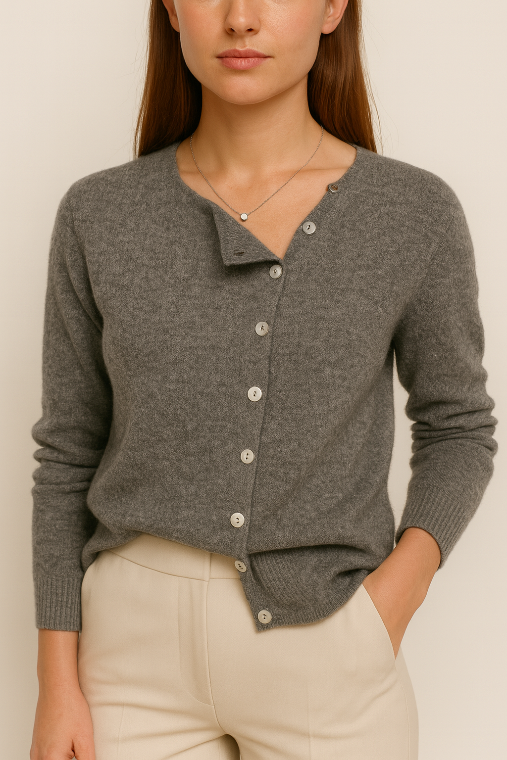 Sutton | Women's Asymmetric V-Neck Cardigan