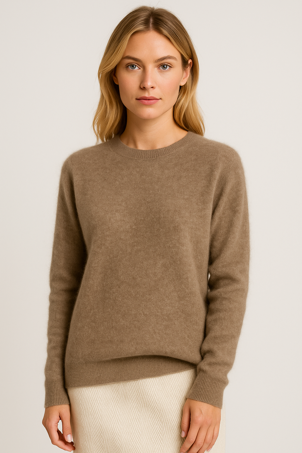 Mette | Women's Classic Crew Neck Knit Sweater