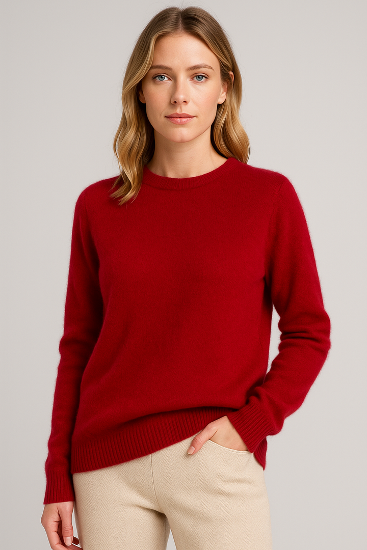 Mette | Women's Classic Crew Neck Knit Sweater
