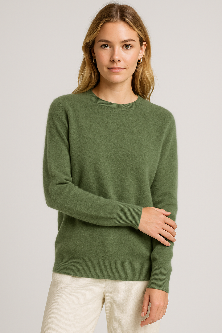 Mette | Women's Classic Crew Neck Knit Sweater