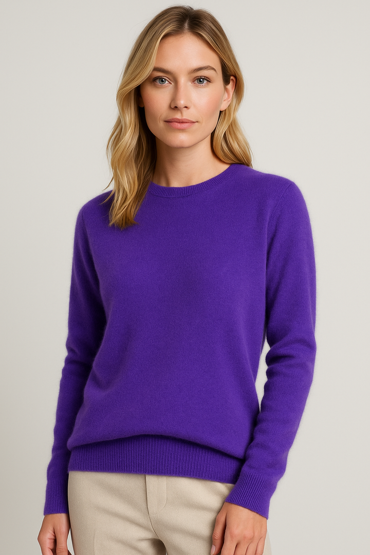 Mette | Women's Classic Crew Neck Knit Sweater